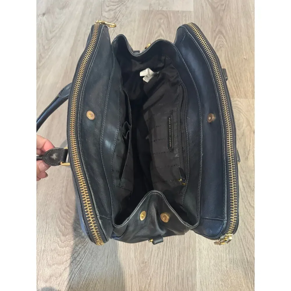 Marc by Marc Jacobs Goodbye Columbus Black Leather Satchel